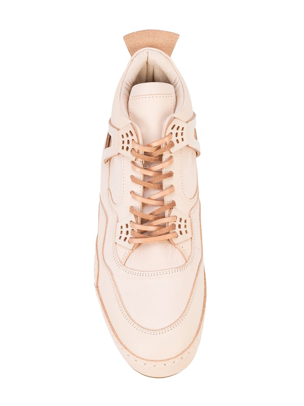 panelled lace-up sneakers - 4