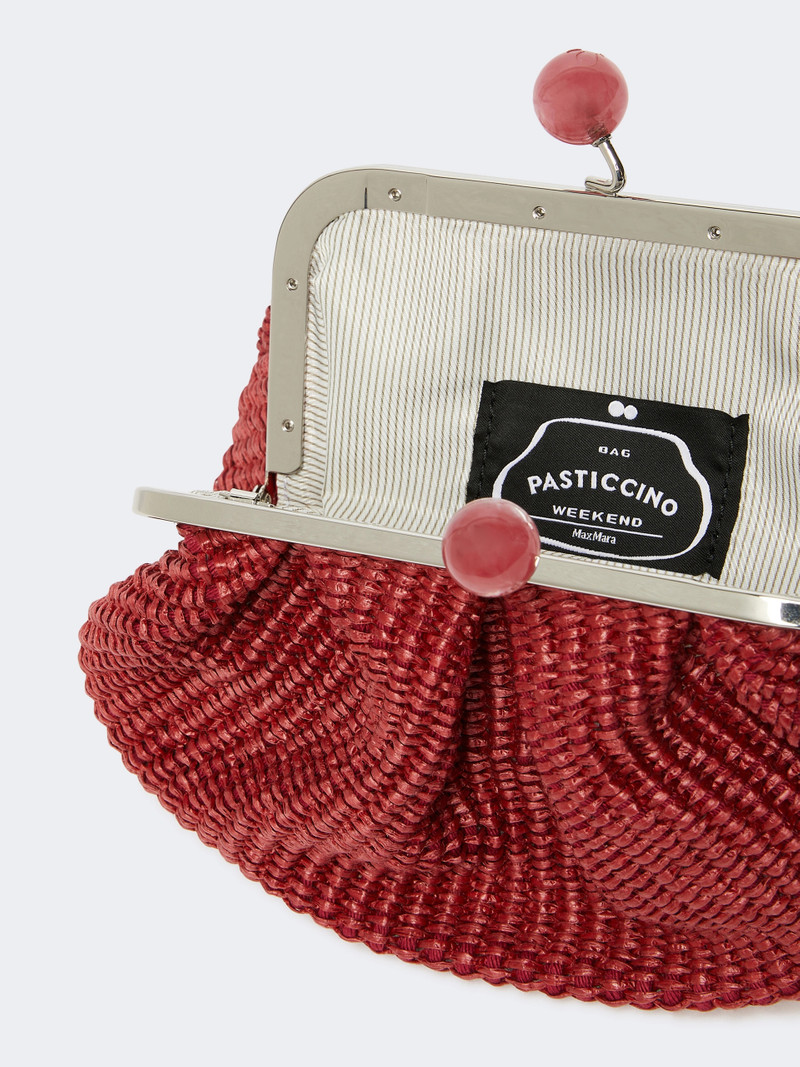 PALMAS Small raffia-effect Pasticcino Bag - ANTIQUE ROSE 5