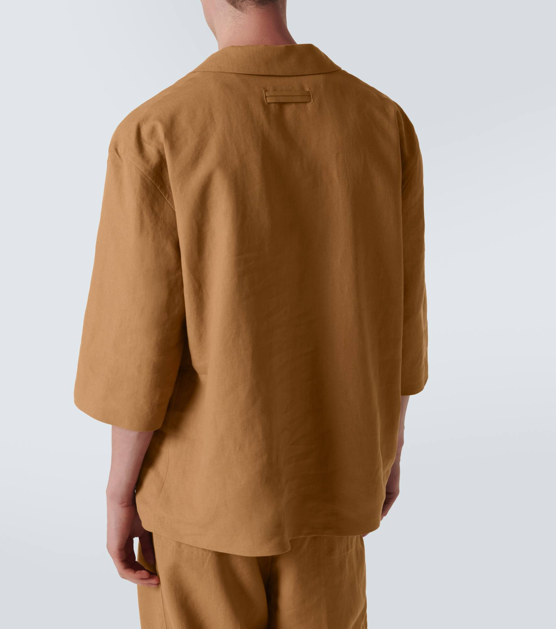 Linen bowling shirt - 4