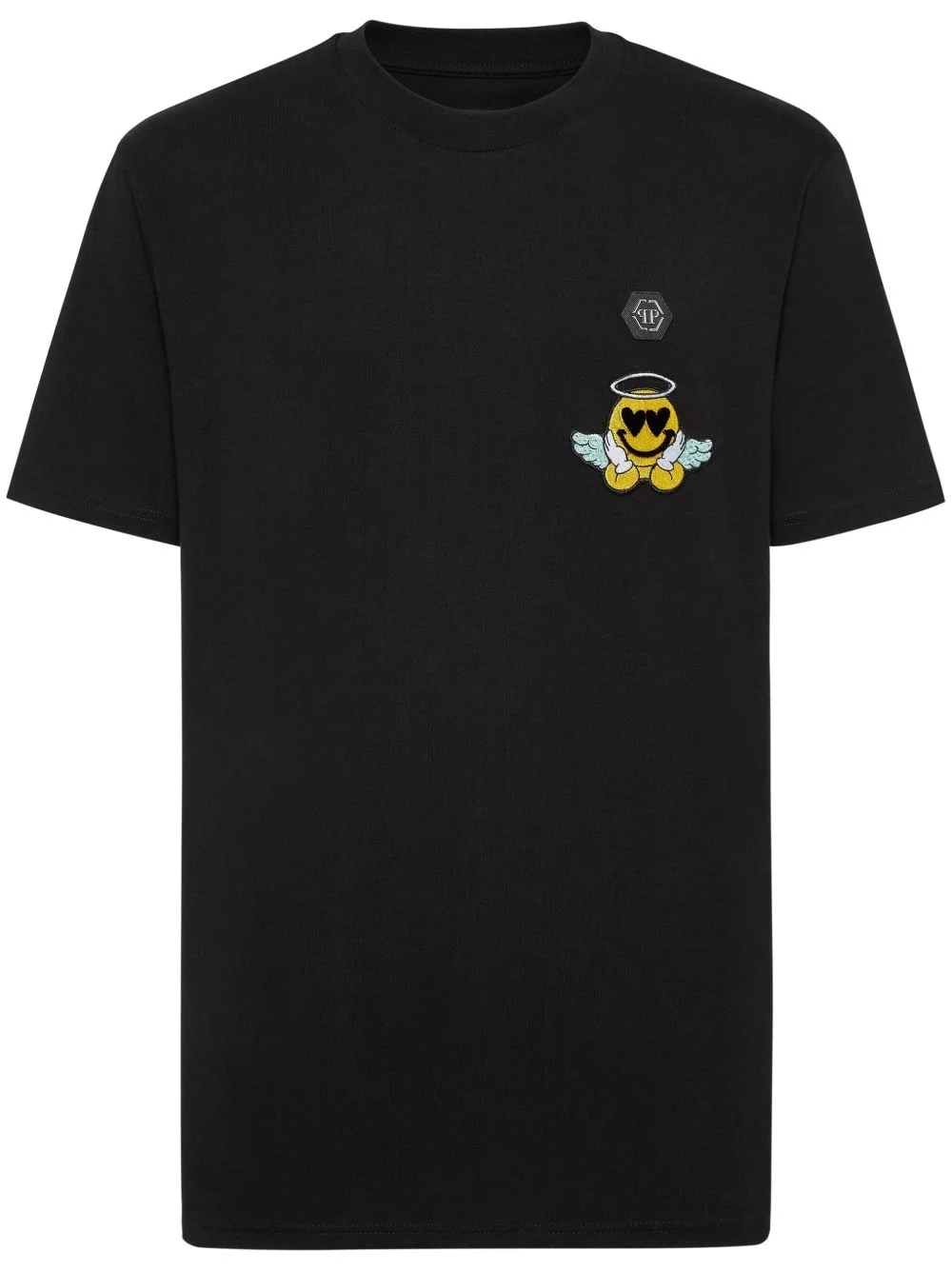 angel smile-patch T-shirt - 1