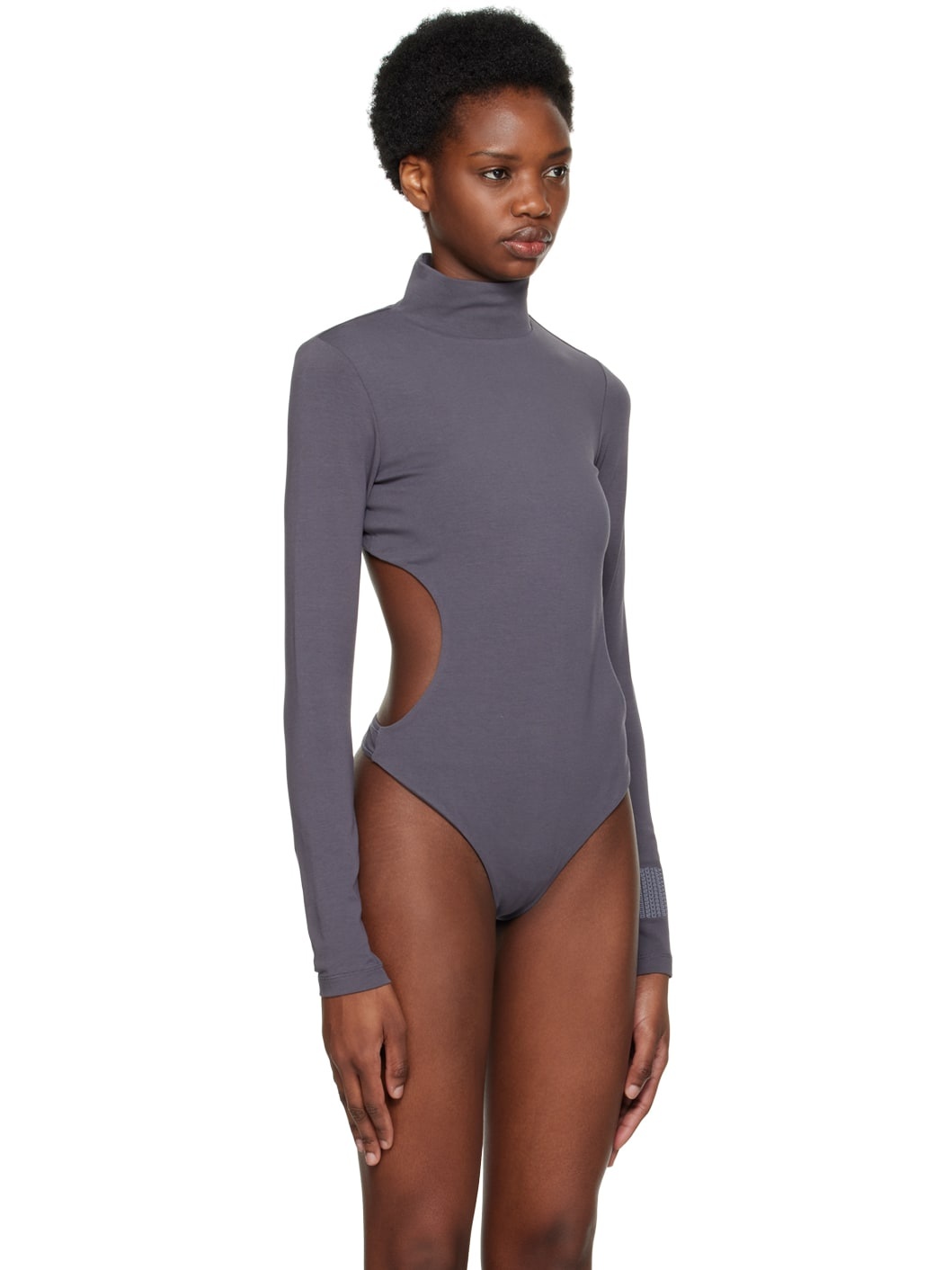 Gray 'The Cutout' Bodysuit - 4