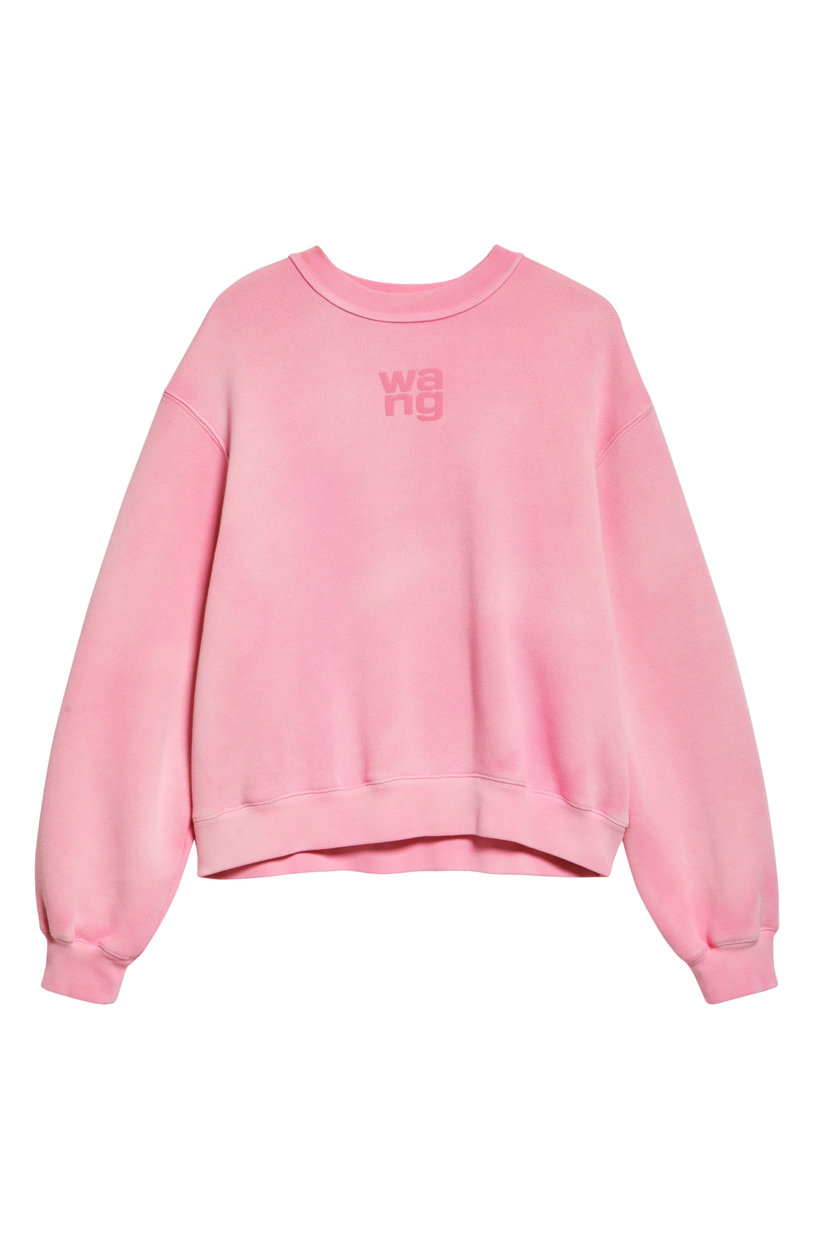 Alexander Wang Essential Logo Cotton Blend Sweatshirt in Washed Lotus at Nordstrom - 5