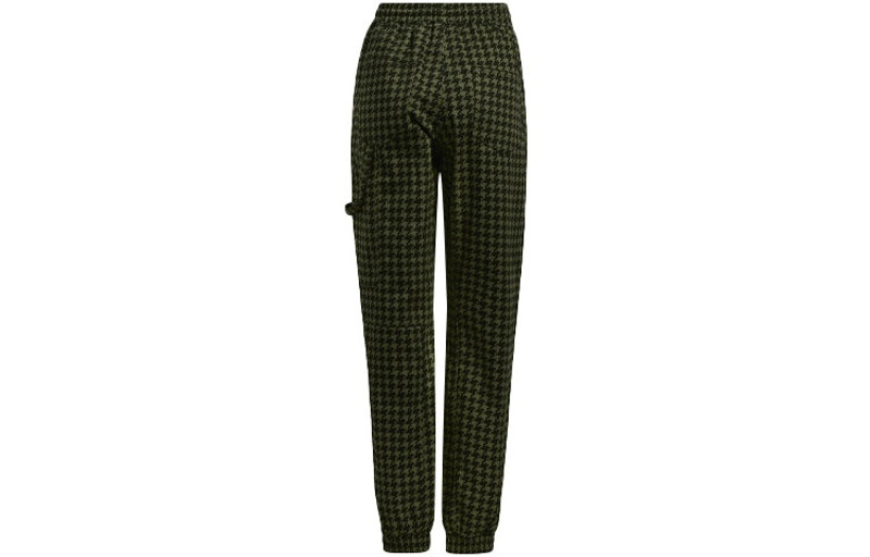 adidas adidas originals Plaid Pattern Loose Sports Pants/Trousers/Joggers Green HC6002 outlook