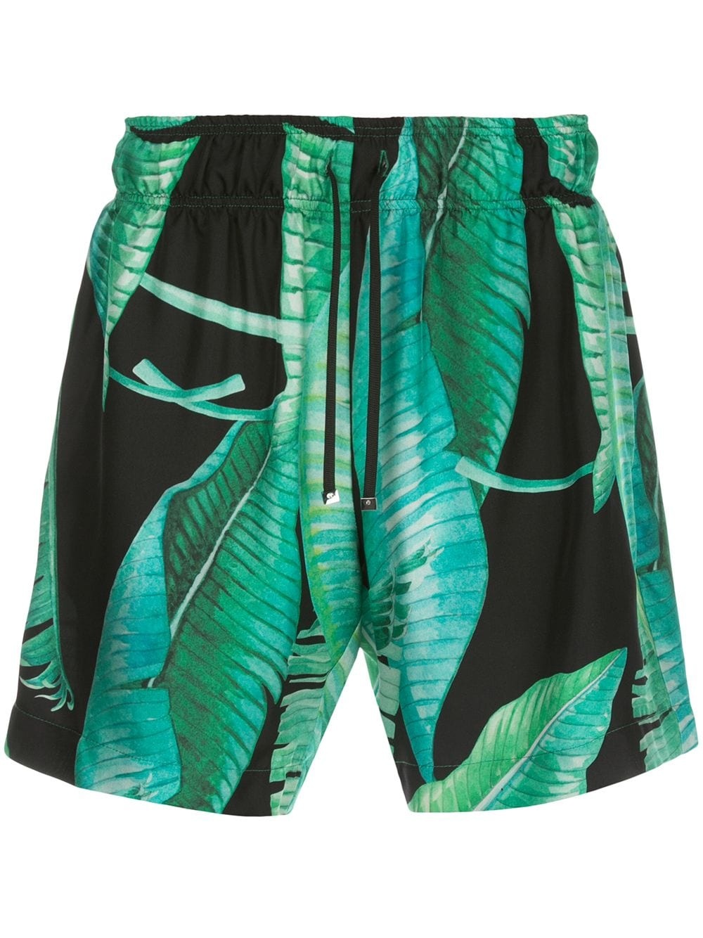 banana leaf satin shorts - 1