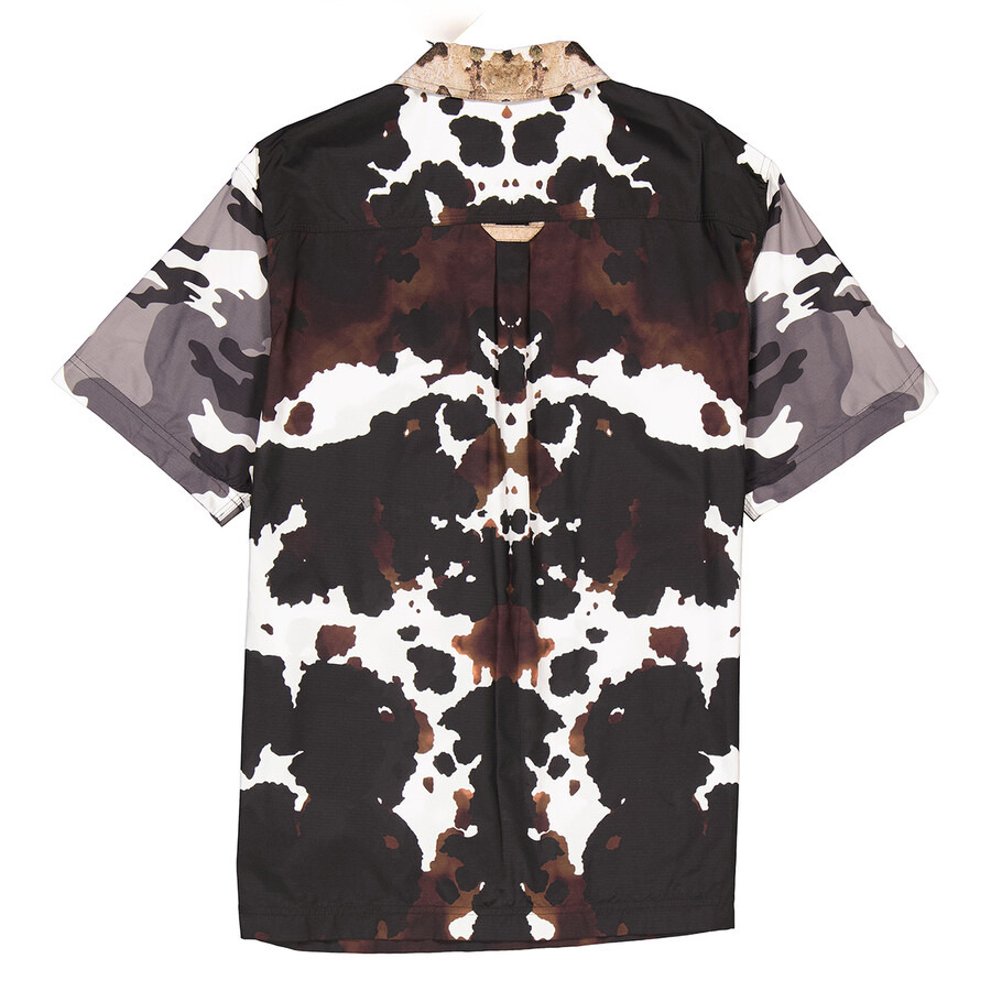 Open Box - Burberry Honey Camouflage Print Short-Sleeve Shirt, Brand Size 8 (US Size 6) - 2