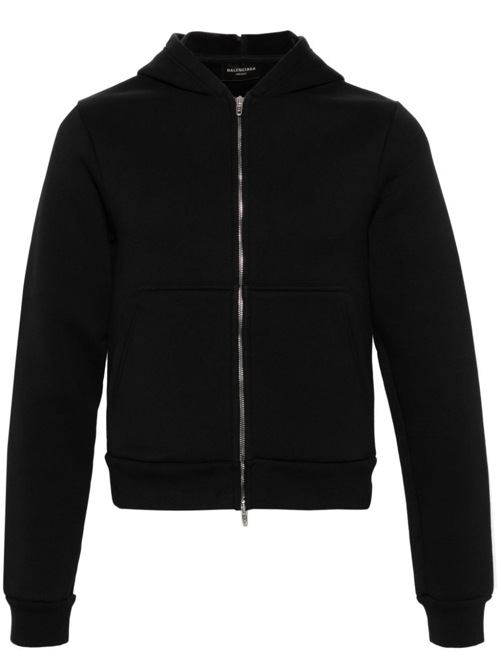 zip-up cotton hoodie - 1