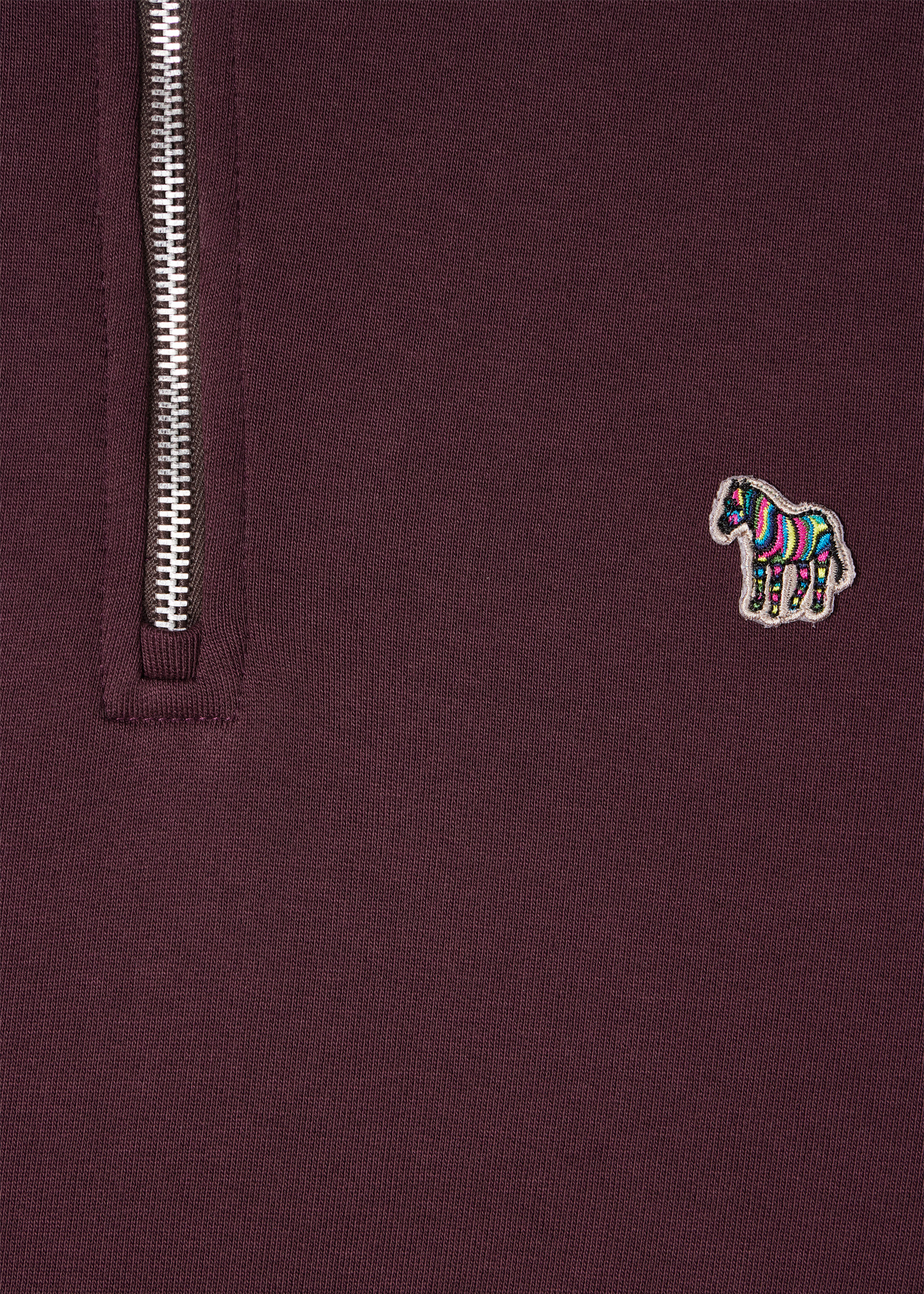 Burgundy Organic Cotton Logo Half-Zip Sweatshirt - 2