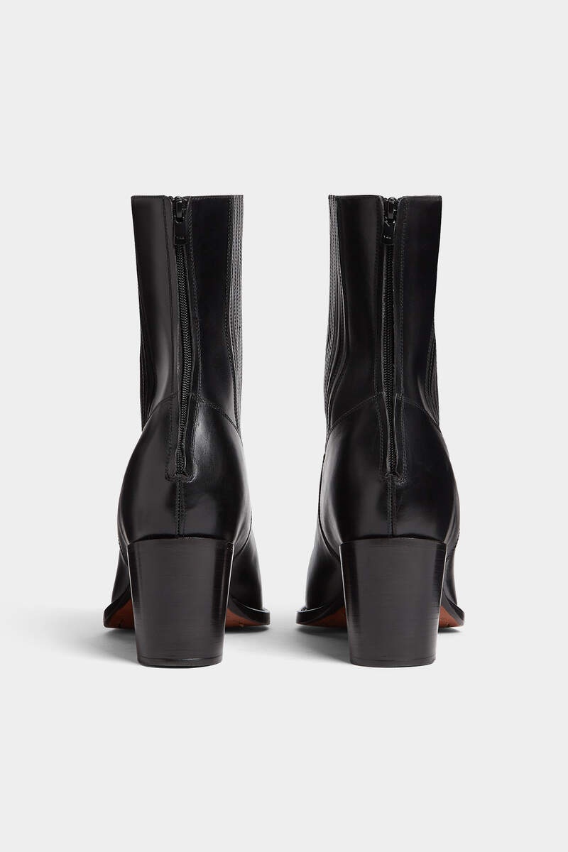CITY MAN LEATHER HEELED BOOTS - 3