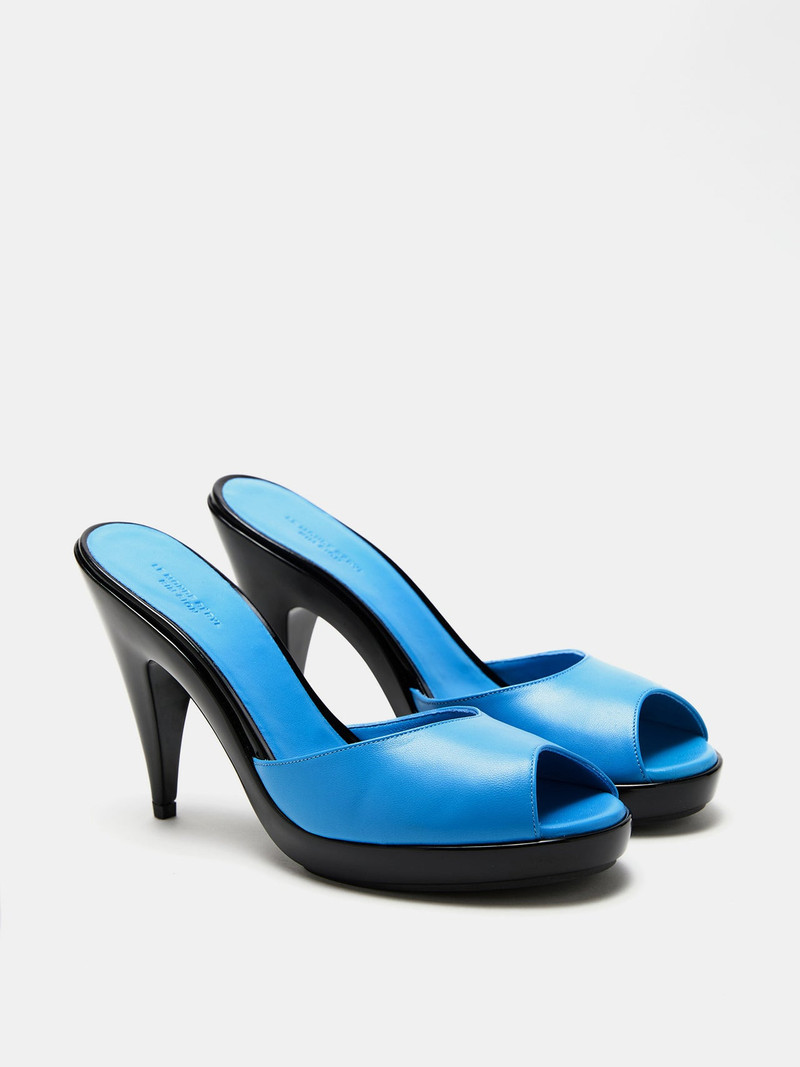 LE MONDE BÉRYL Kim Sion Cherry Mule / Azur Leather outlook
