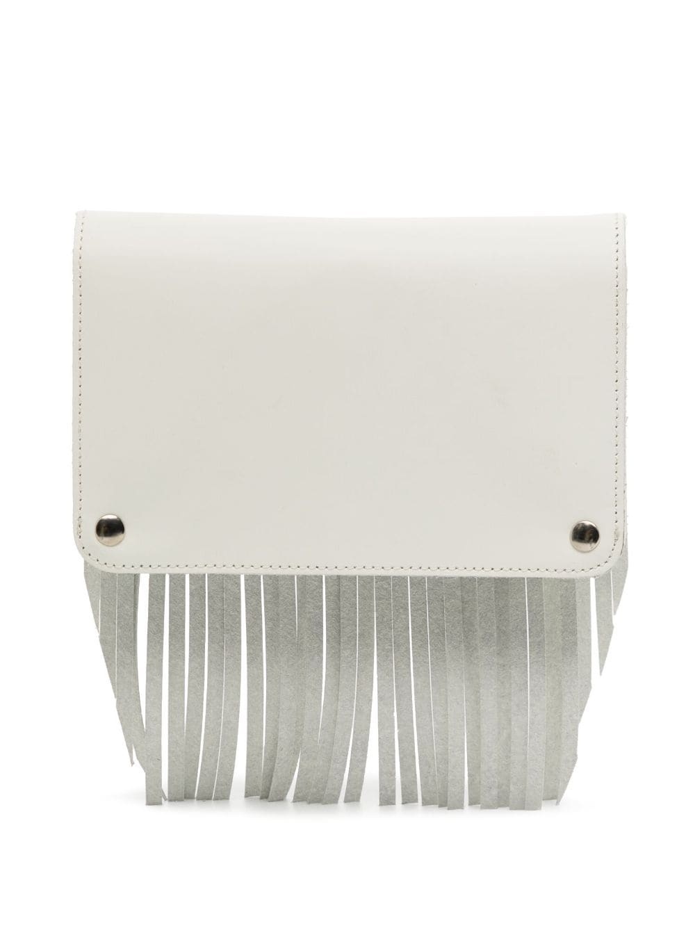 stud-embellished fringed leather wallet - 2