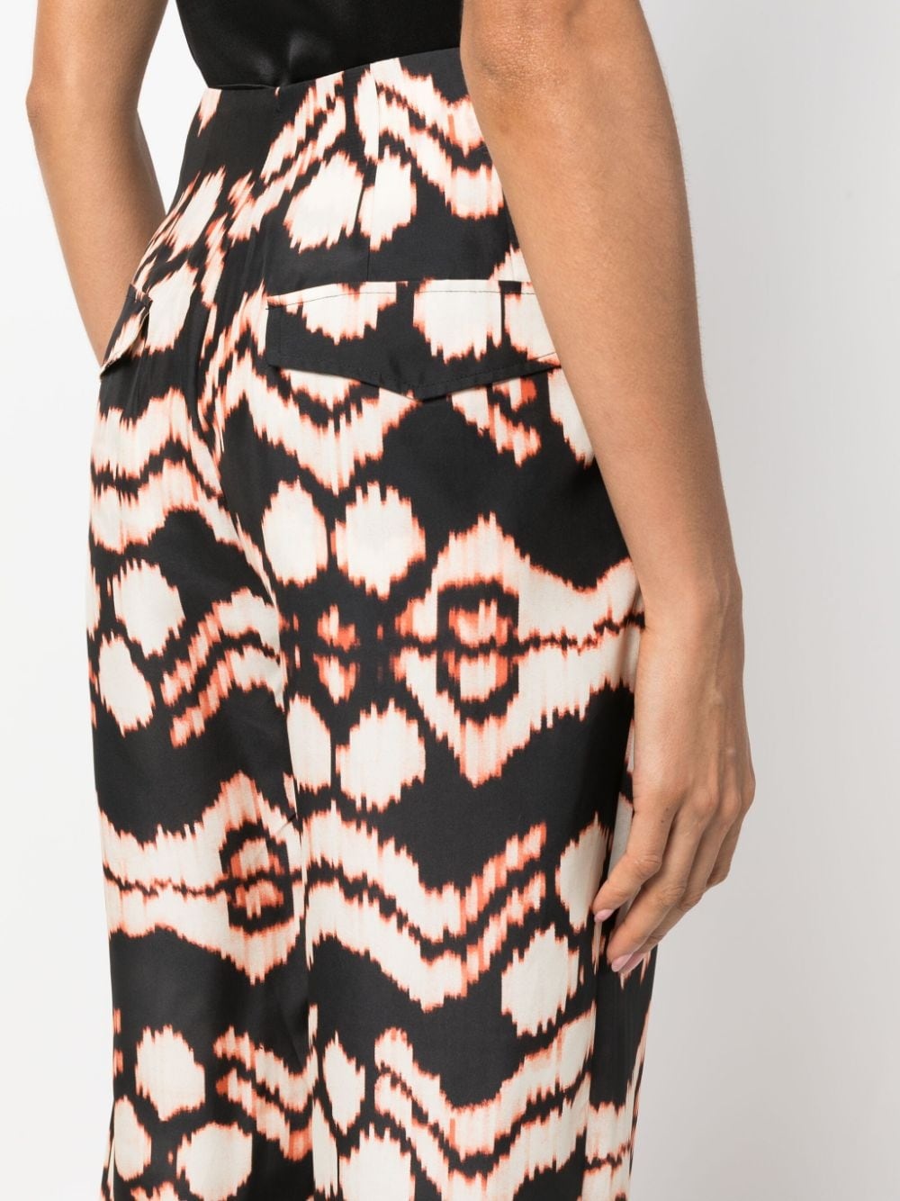abstract-print straight trousers - 5