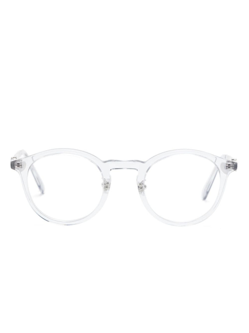 logo-plaque round-frame glasses 1