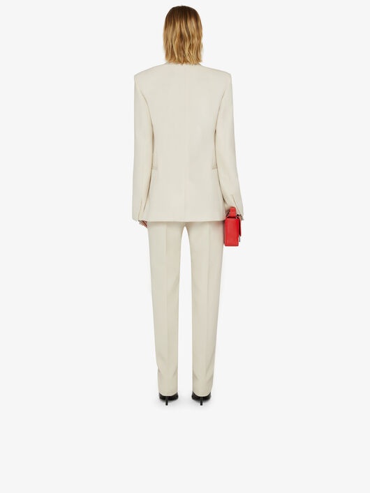 SLIM FIT PANTS IN WOOL WITH SATIN BACK - 3