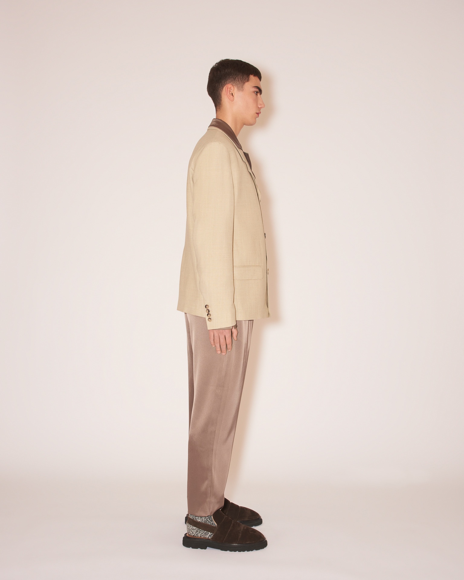 ROX - Summer suiting classic blazer - Sand melange - 3