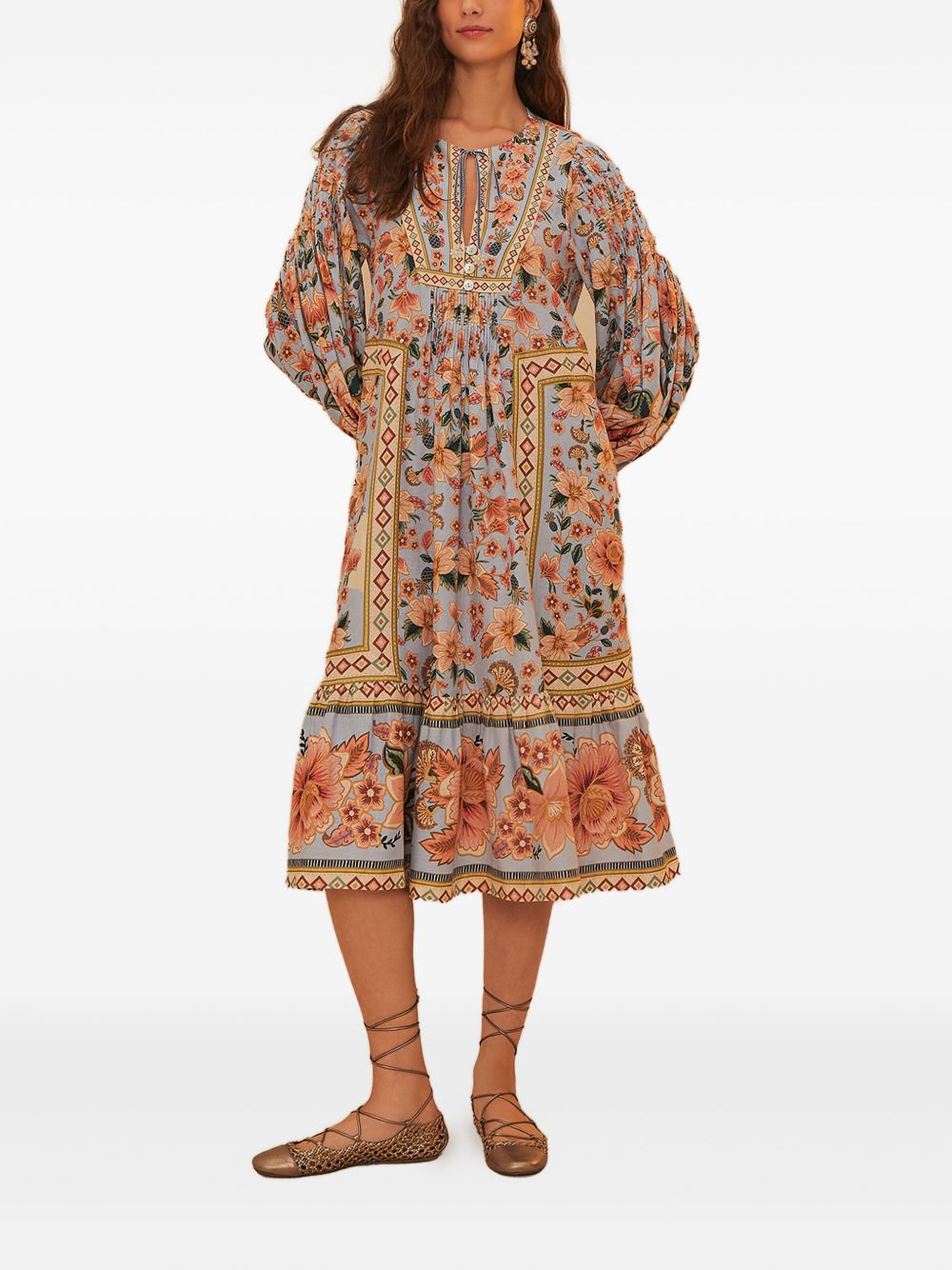 floral-print midi dress - 1