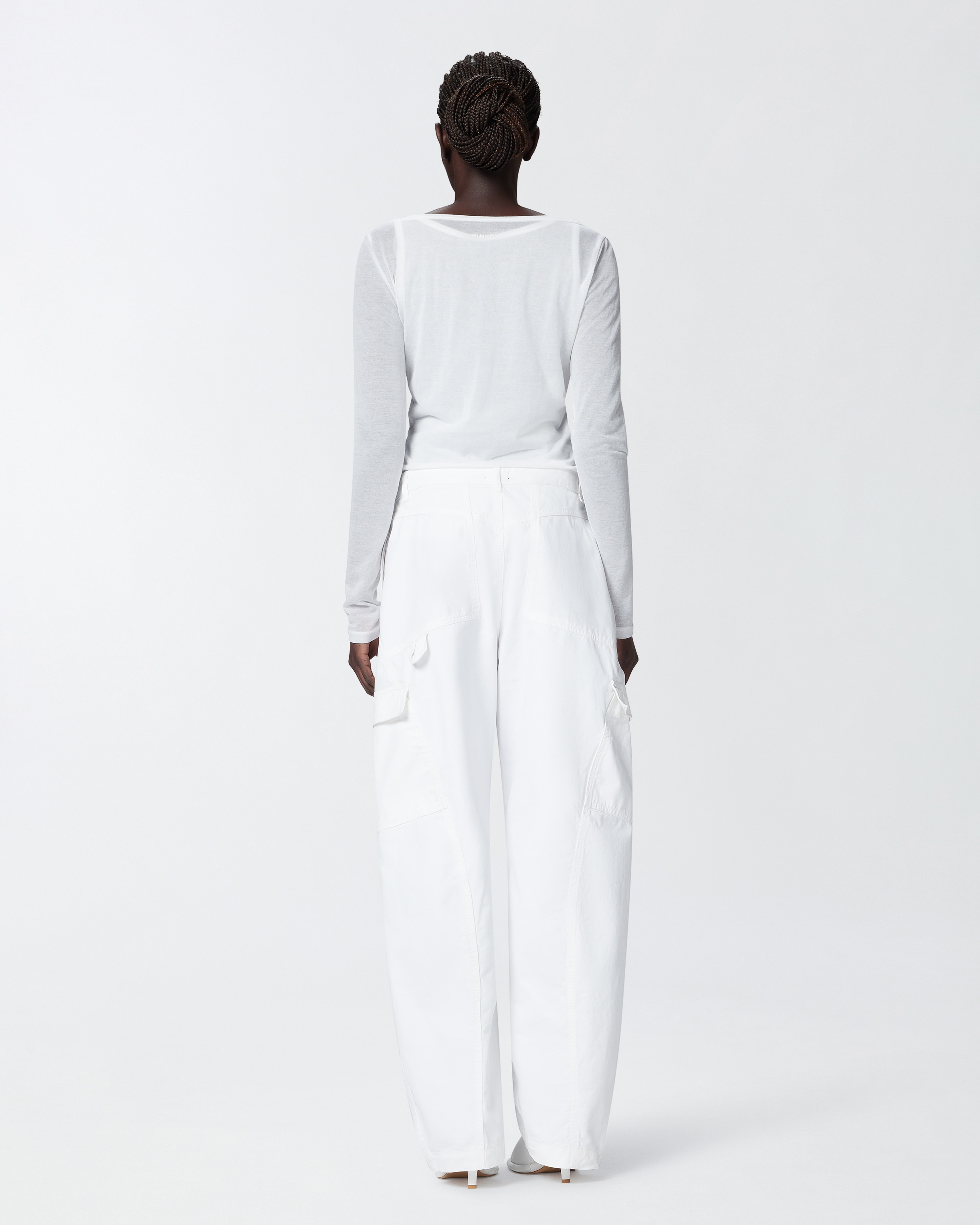 LIGHTWEIGHT LONG-SLEEVED SWEATER IN GAUZE JERSEY - 4