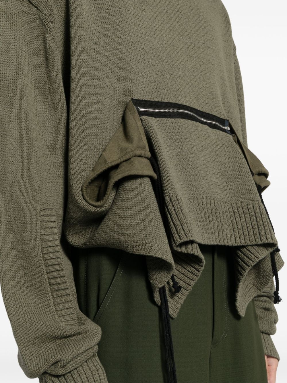 zip-pocket asymmetric jumper - 5