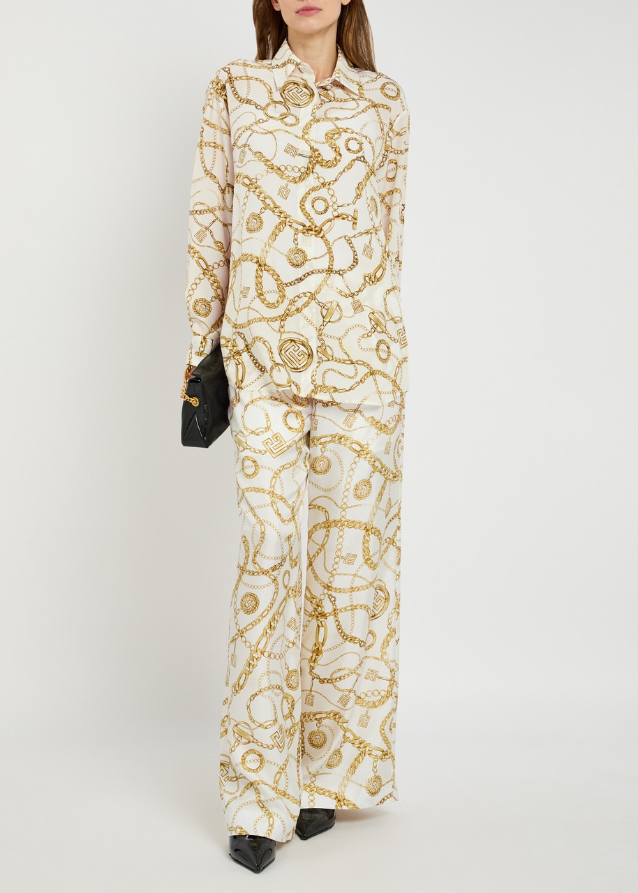 Balmain Printed Silk Shirt - 4