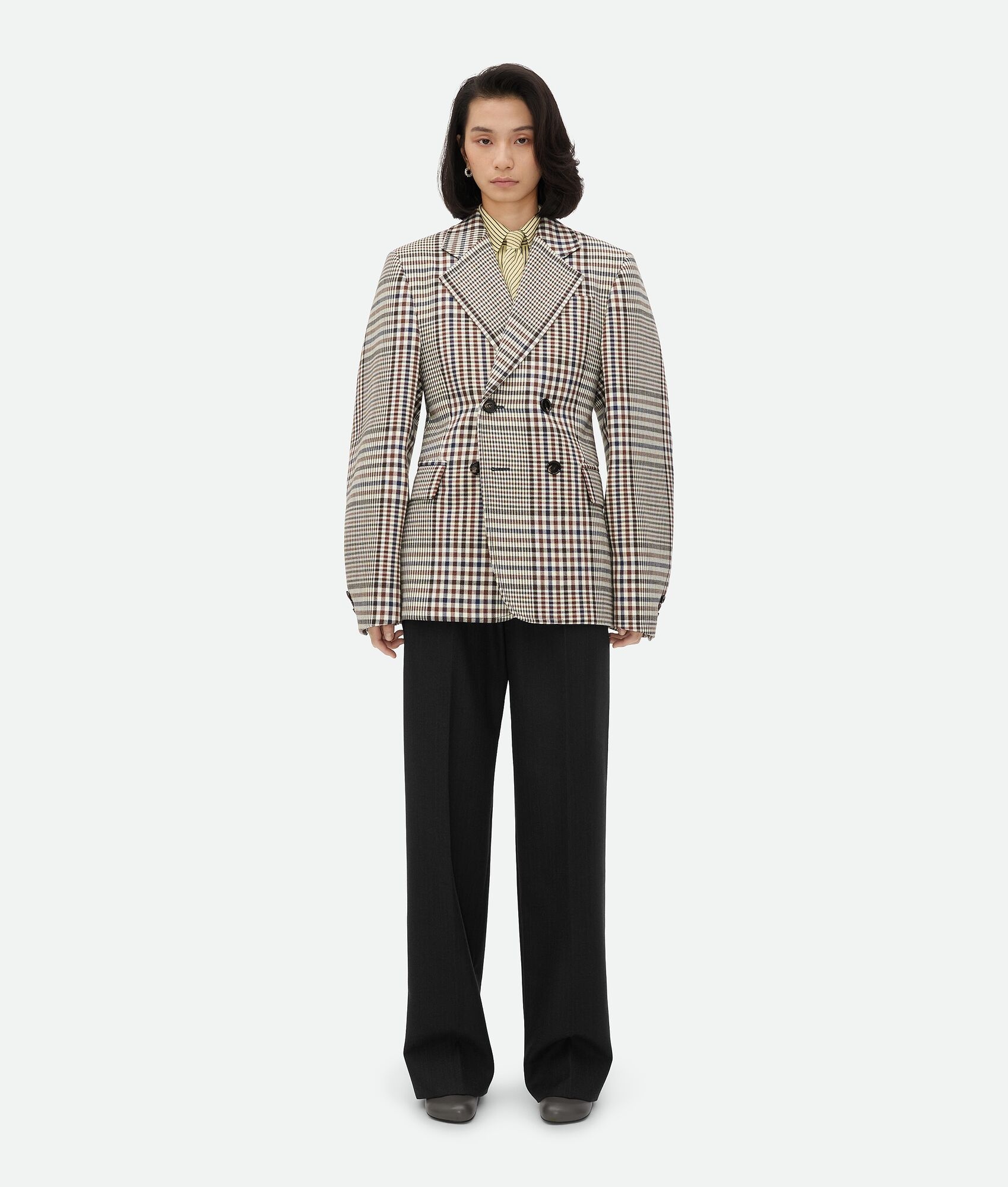 Bottega Veneta Striped Wool Trousers | REVERSIBLE