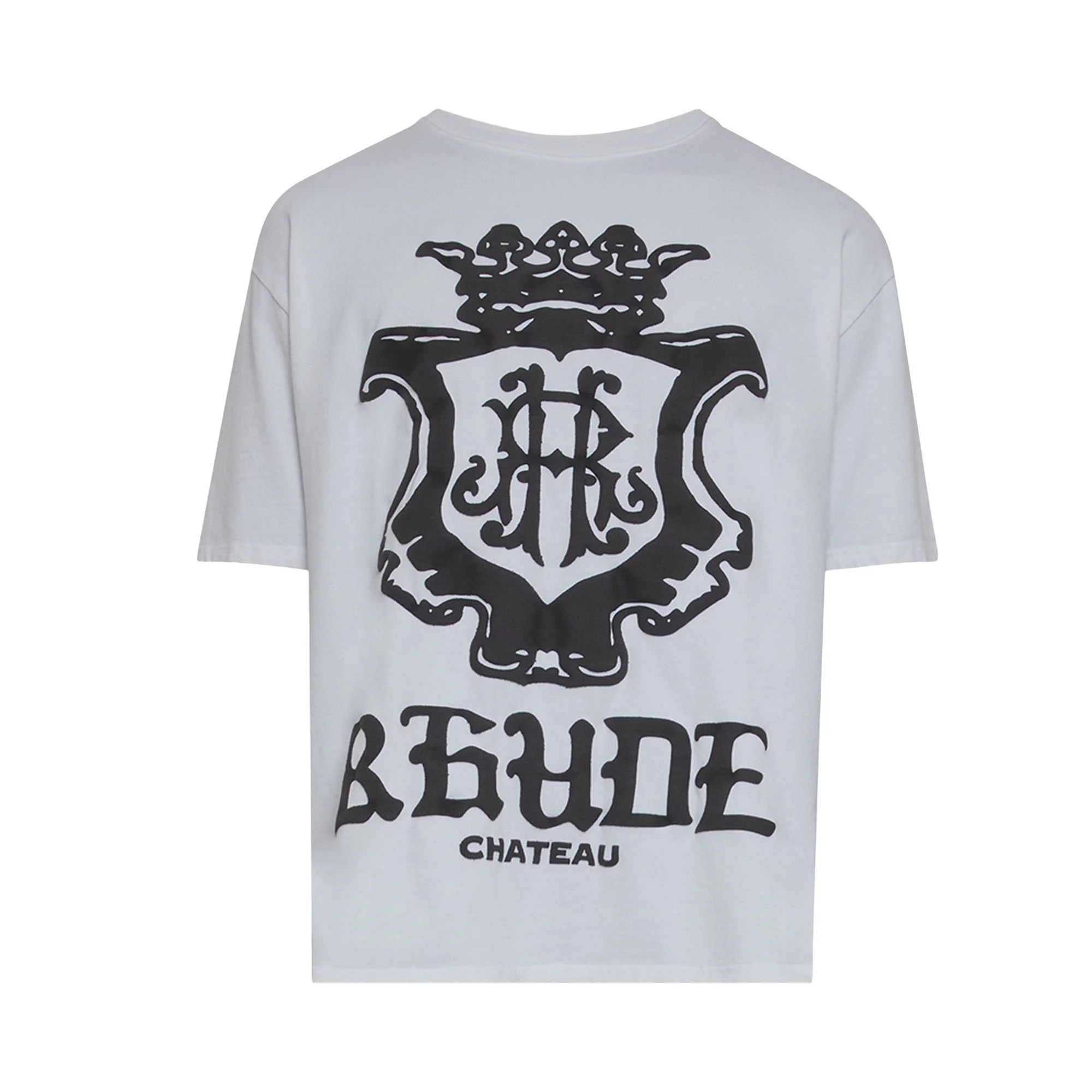 Rhude Oversized Chateau Crest Tee 'White/Black' - 1