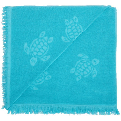 Vilebrequin Beach Fouta in Organic Cotton Turtles Jacquard outlook