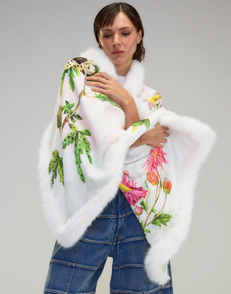 Faux Fur Trim Wrap 1