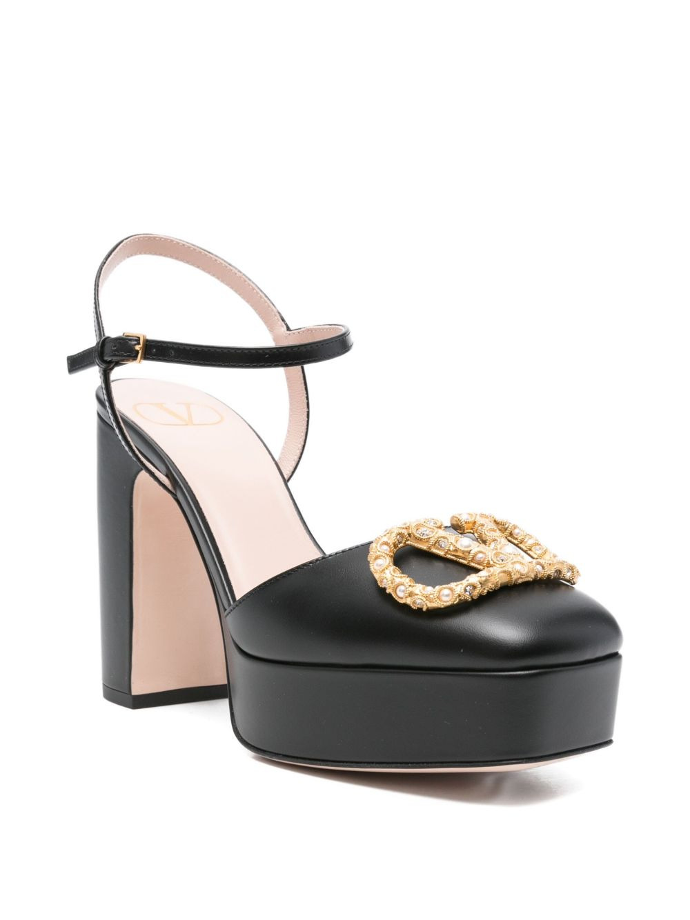 110mm VLogo Signature platform pumps - 2