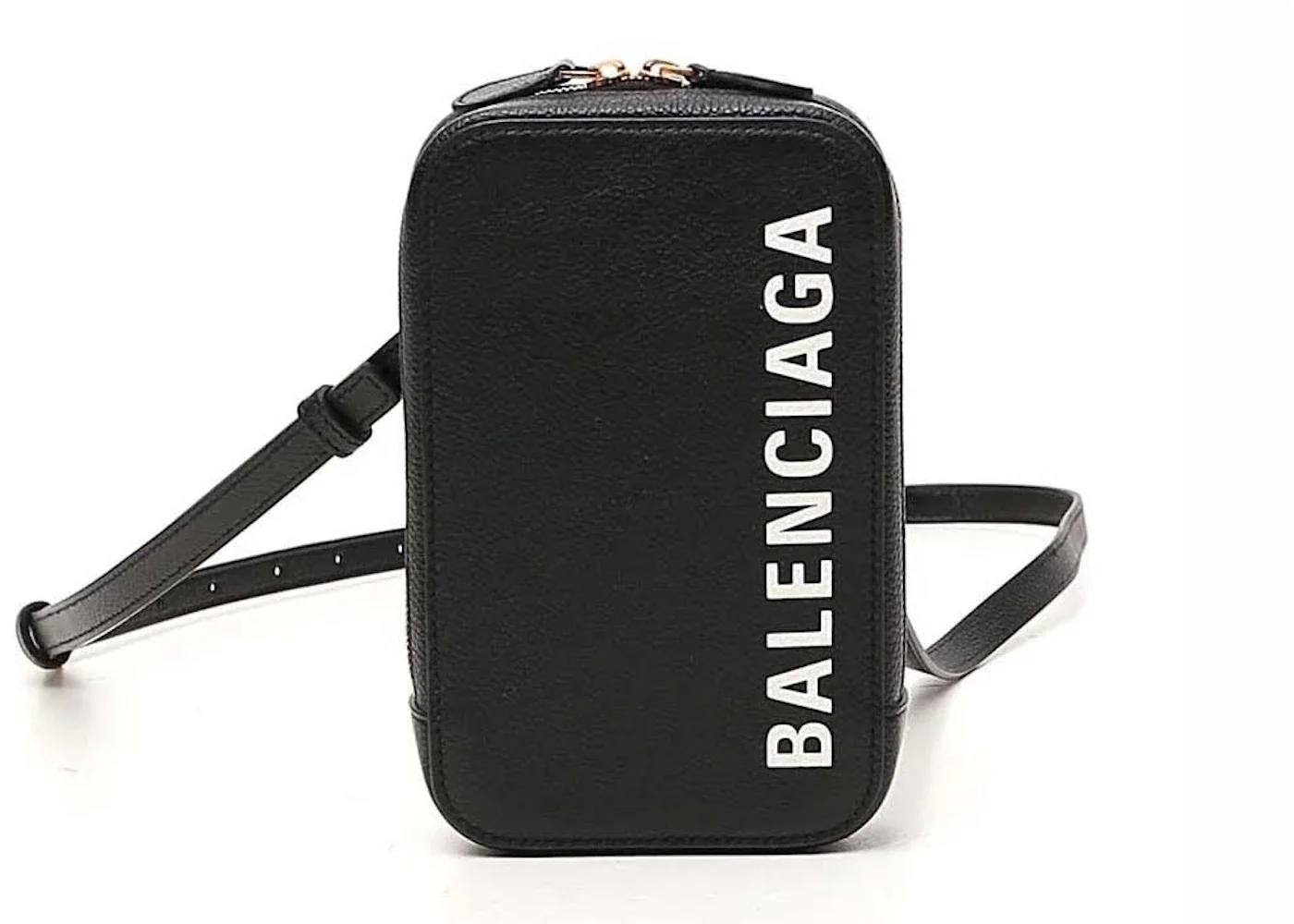 Balenciaga Cash Zip Phone Holder Black/White - 1