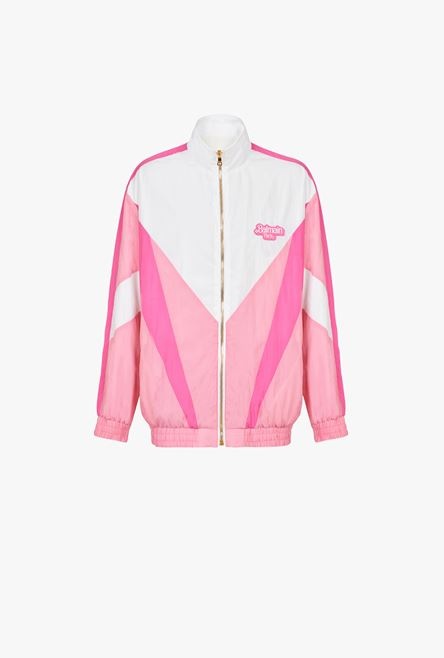 Balmain x Barbie - Pink and white nylon jacket - 1