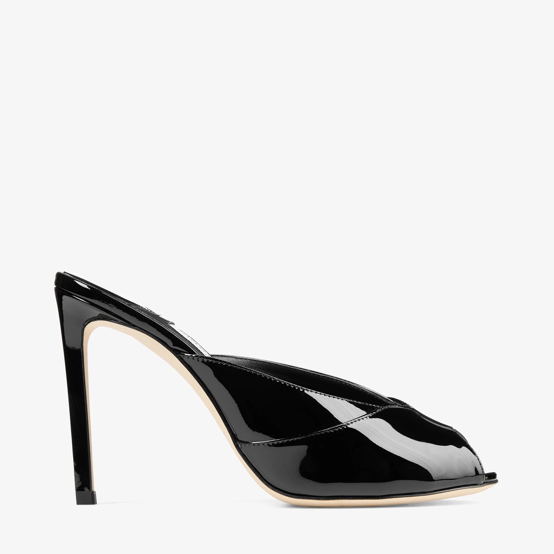 Brigitte Mule 100
Black Patent Leather Mules - 1