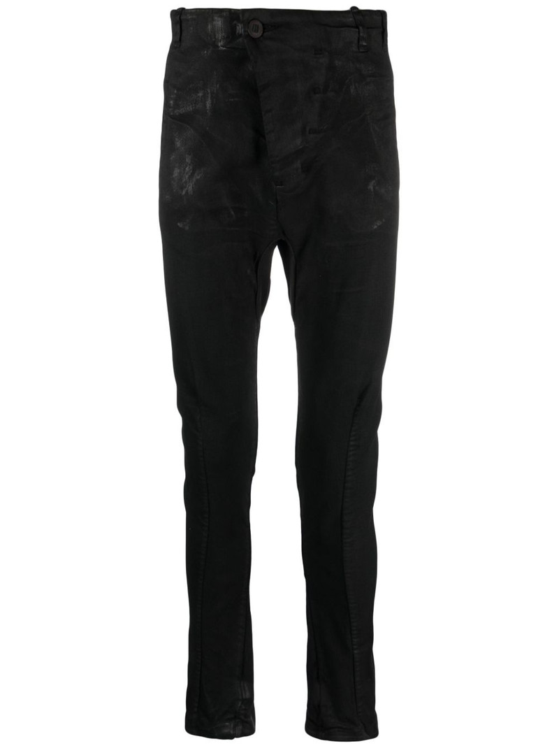 drop-crotch faded skinny jeans 1