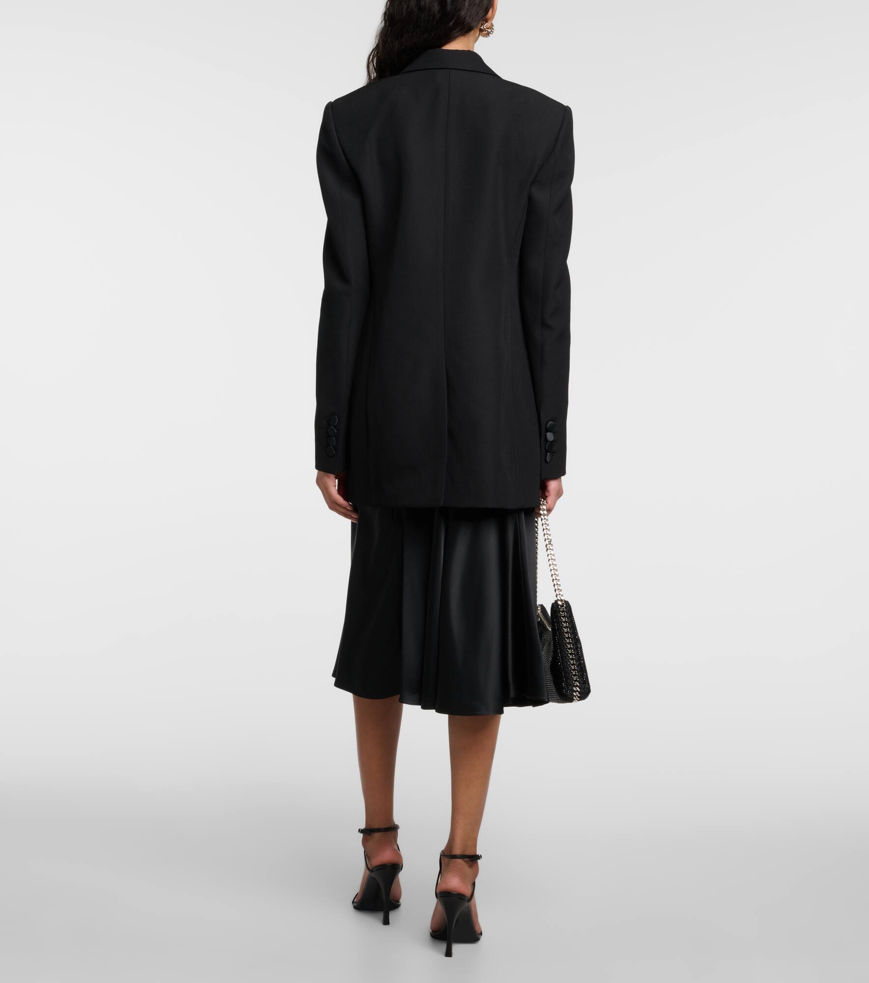 Double-breasted wool tuxedo jacket - 3