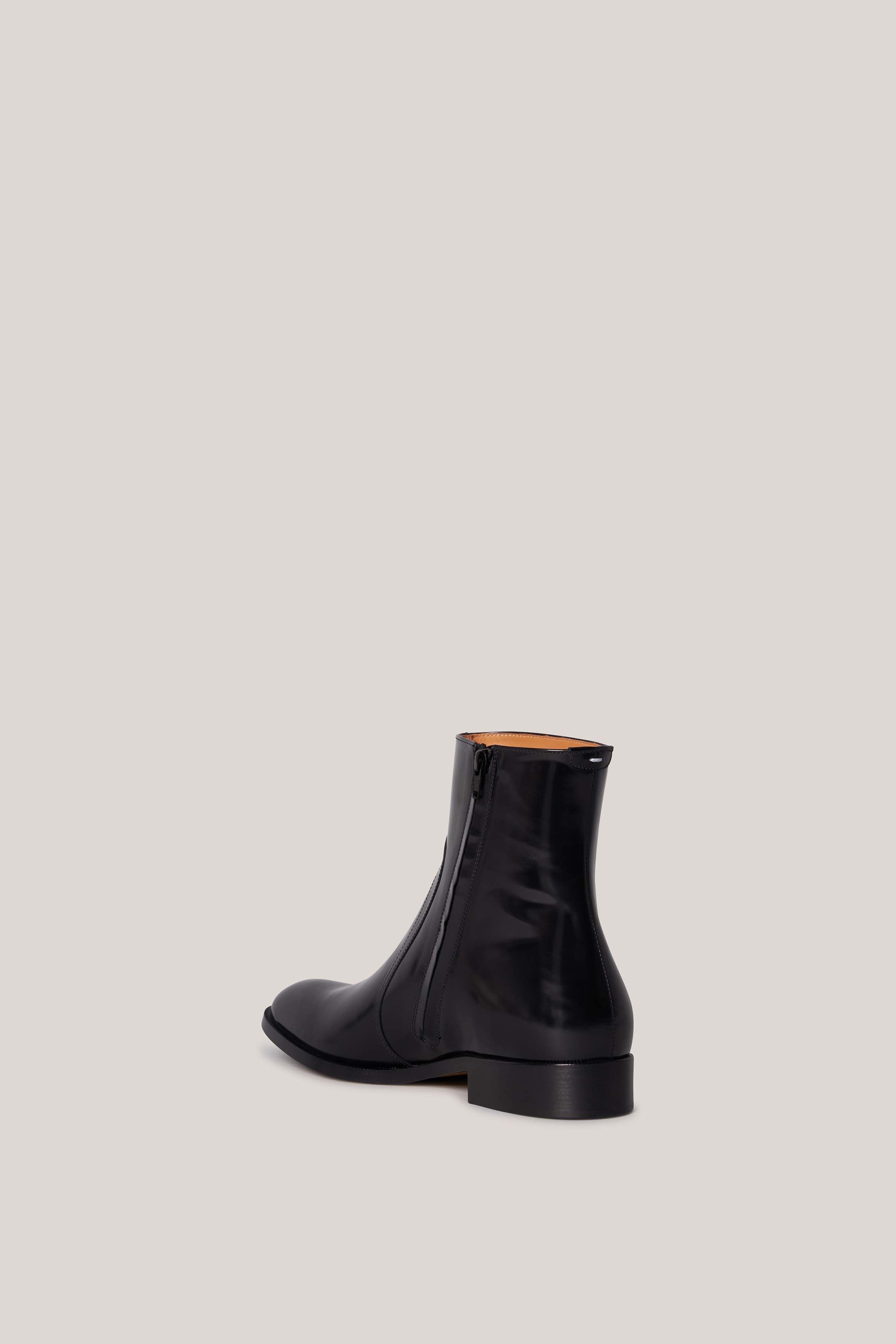 Black Ankle Leather Boots - 4