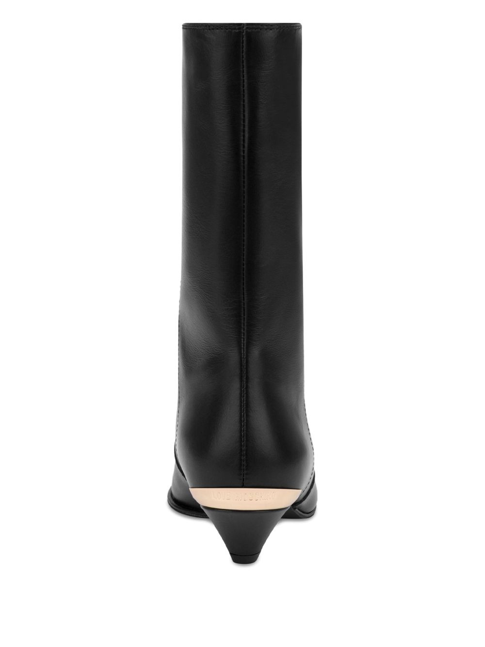 calf leather pointed-toe boots - 3