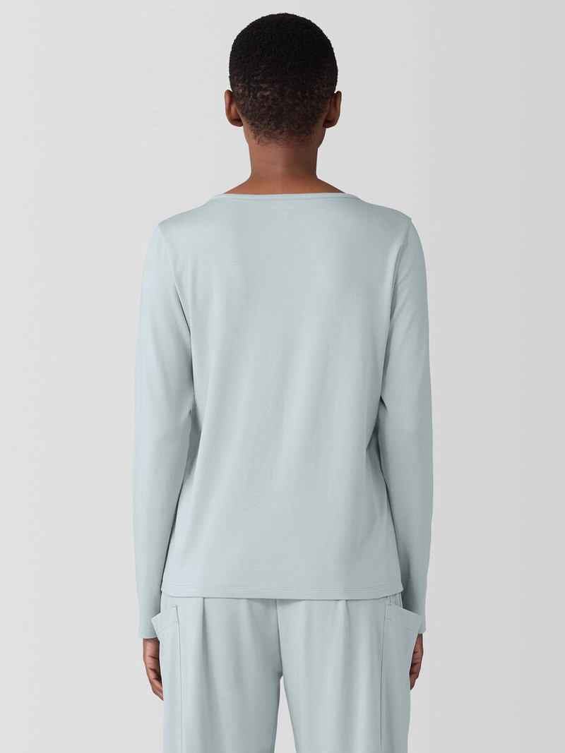 Organic Cotton Interlock Henley Sleep Top 3