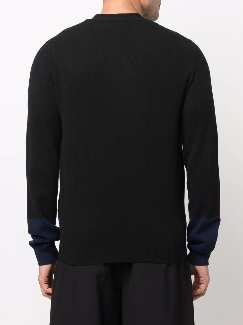 two-tone wool cardigan - 4
