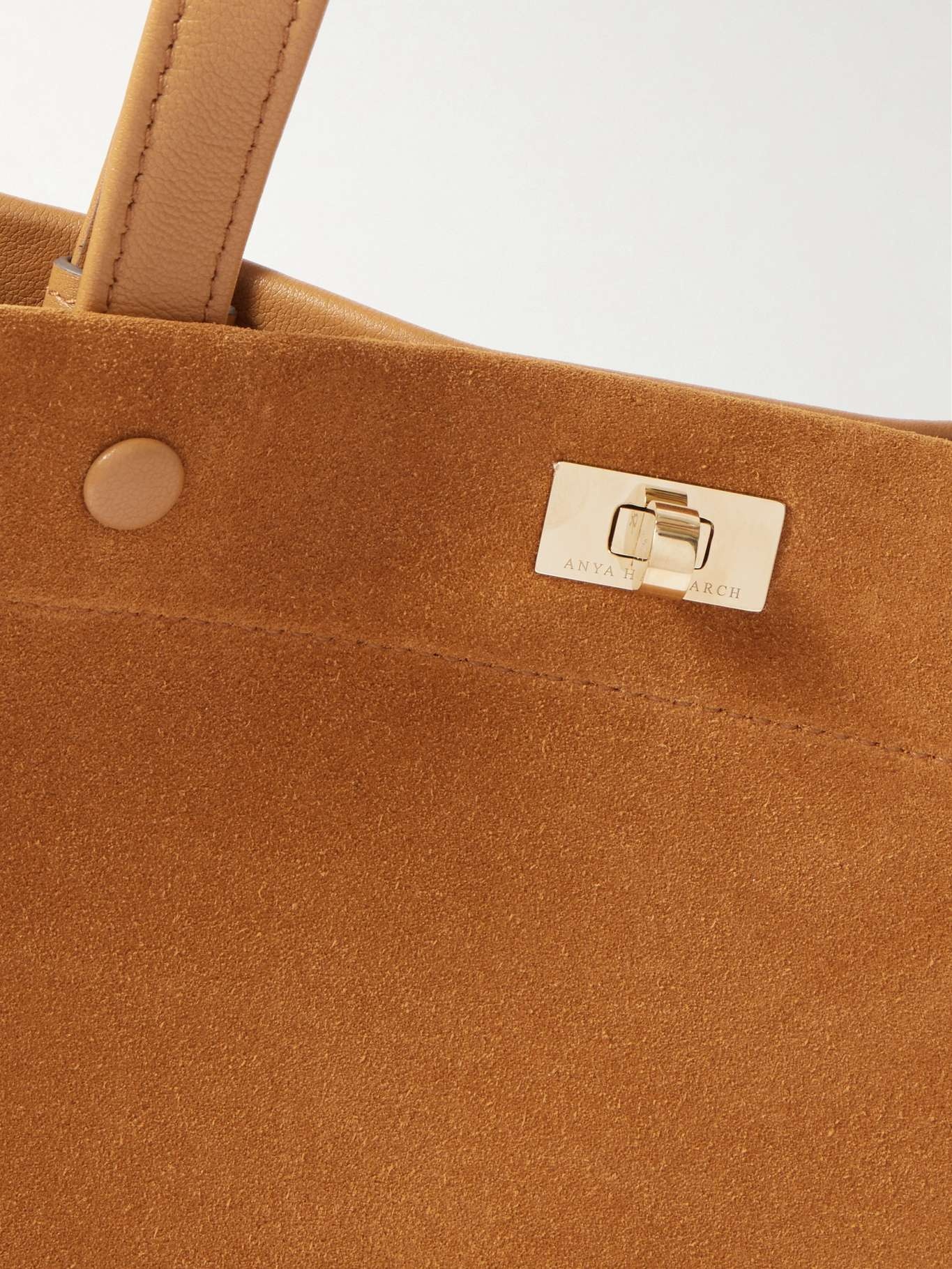 Mortimer small leather and suede tote Light brown - 4