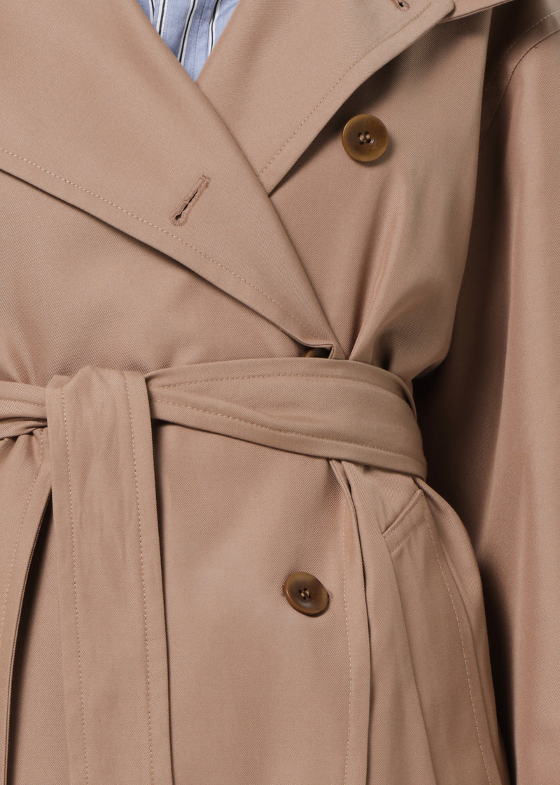 Favi Trench Coat In Dark Khaki 7