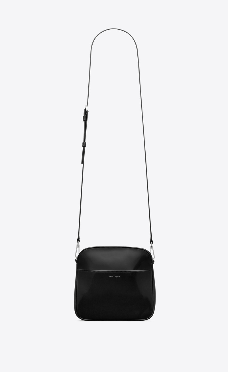 saint laurent paris mini camera bag in brushed leather - 1