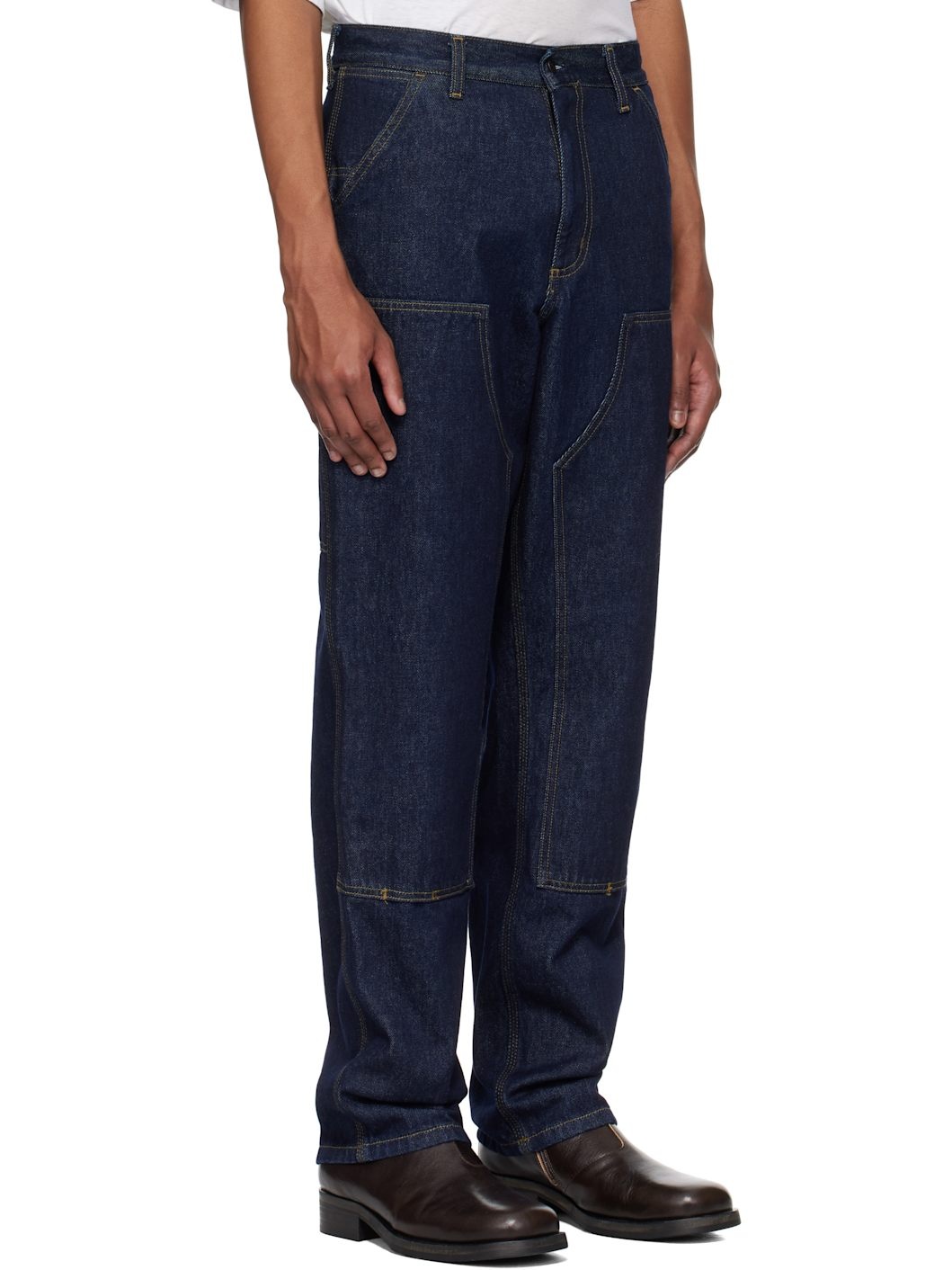 Blue Double Knee Jeans - 2