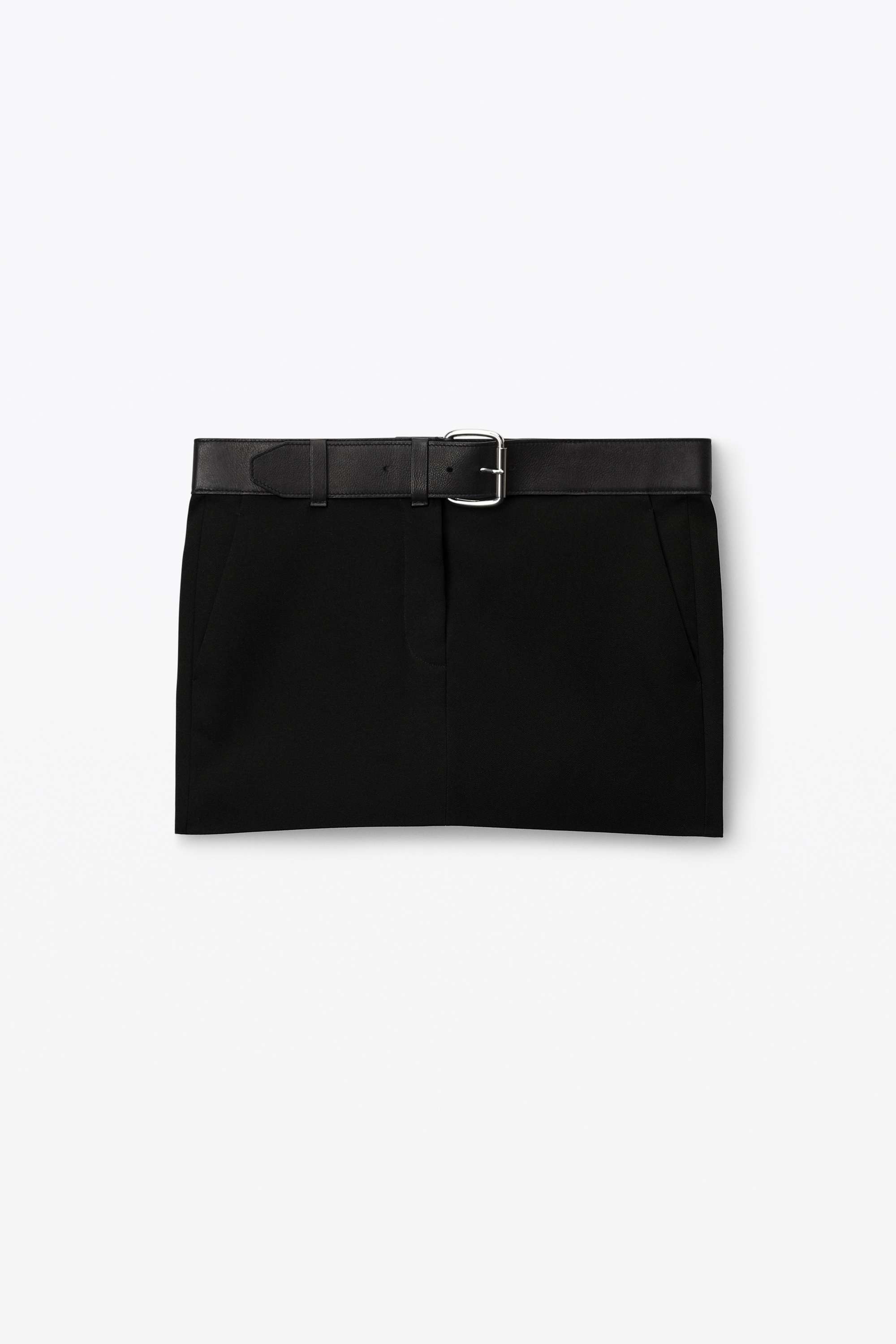 wool belted mini skirt - 1