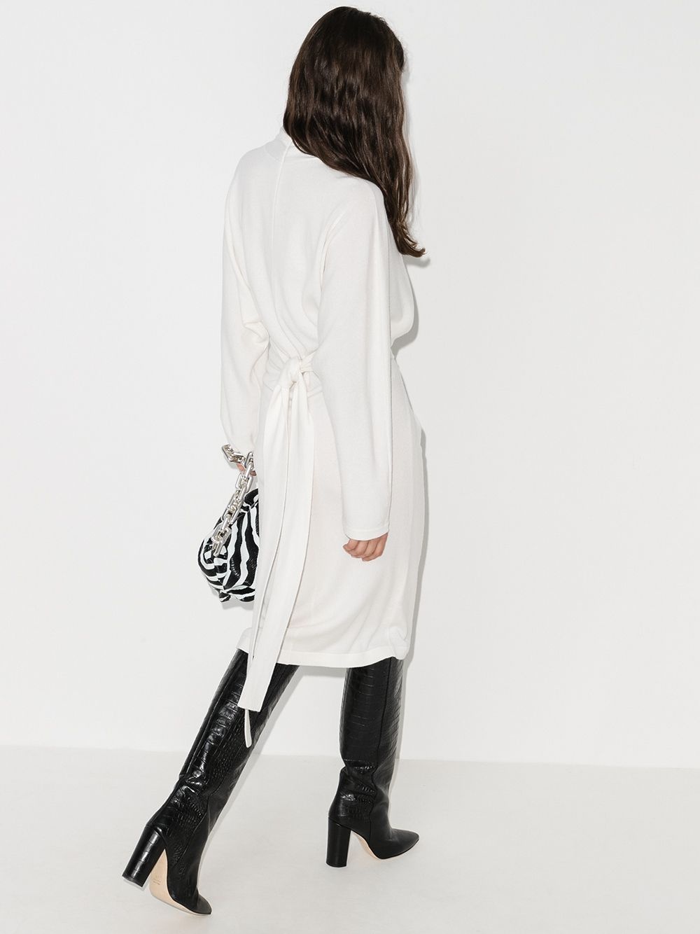 belted cashmere dress - 3
