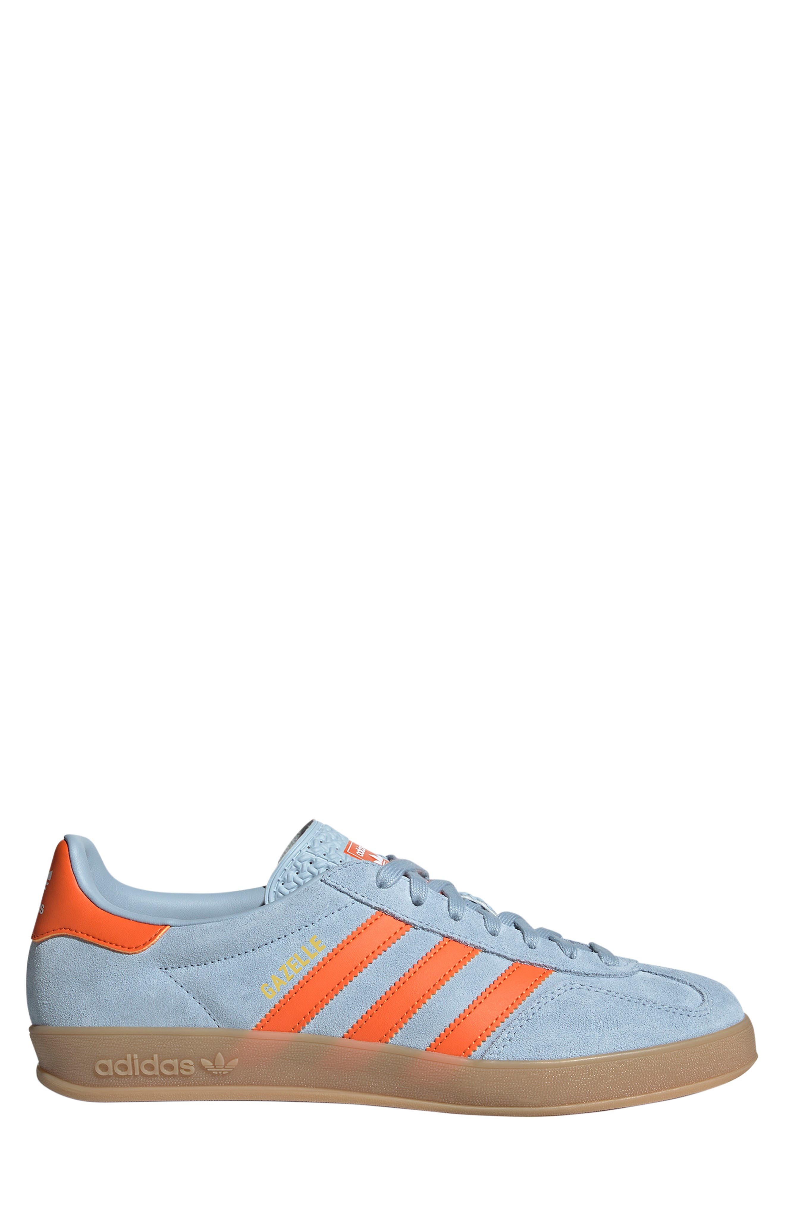 adidas Gazelle Indoor Sneaker in Wonder Blue/Orange/White at Nordstrom - 3