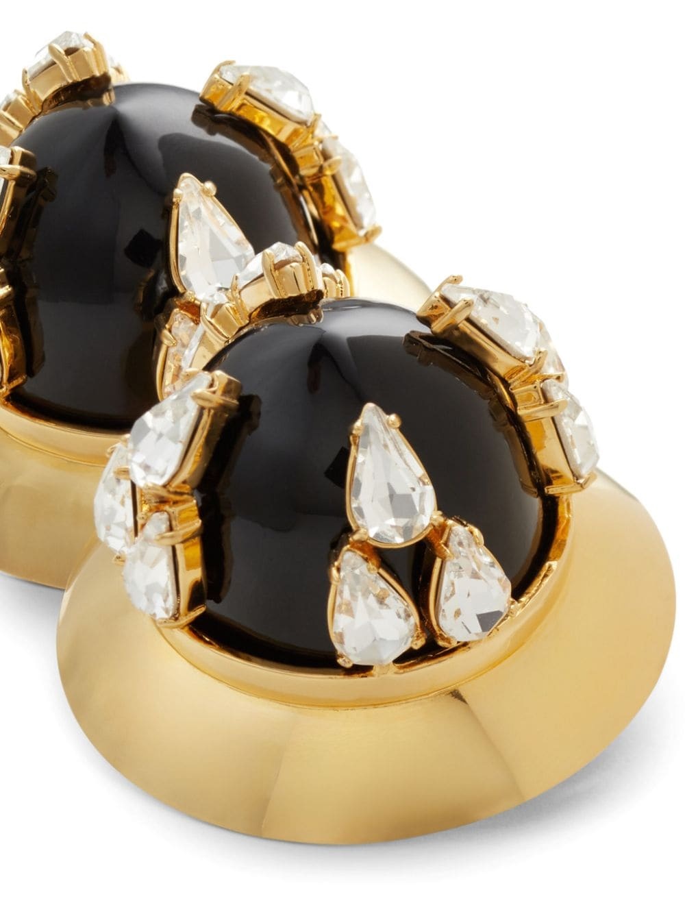 crystal-embellished stud earrings - 2