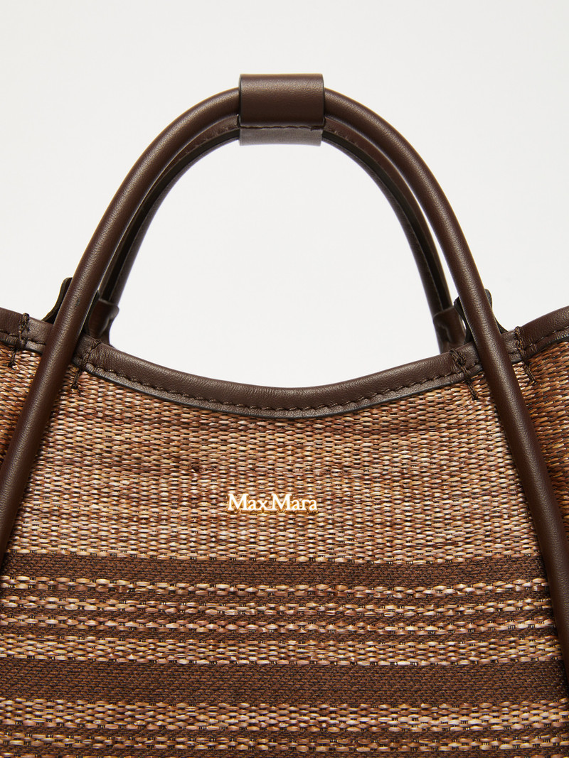 MARINESTRIPEXS Jacquard raffia fabric extra-small Marine bag 5