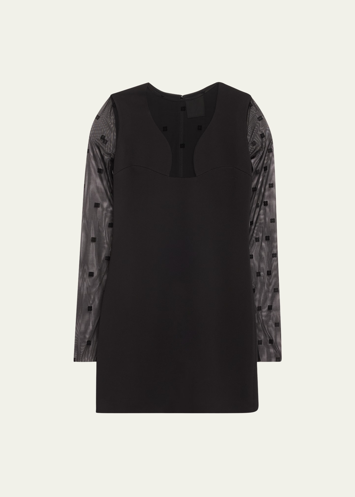ワンピース Givenchy Jersey And Tulle Mini Dress Givenchy Jersey And Tulle Mini Dress Givenchy