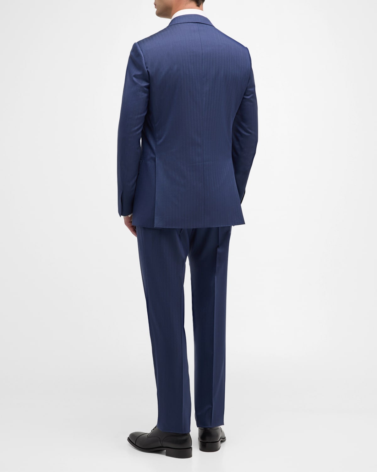 Men's Wool Herringbone Suit - 1