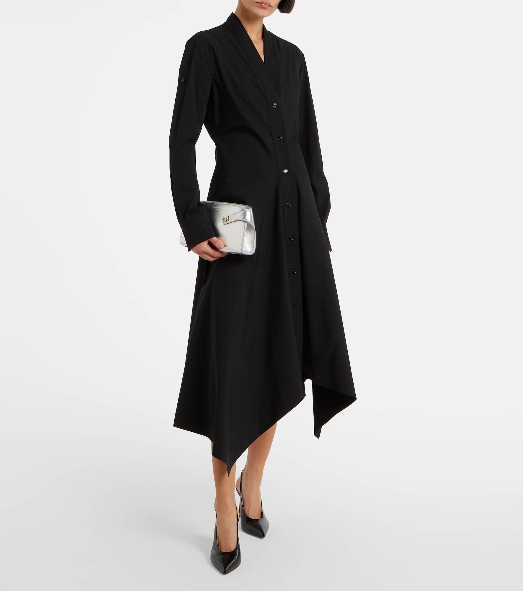 Cotton-blend jersey midi dress - 2