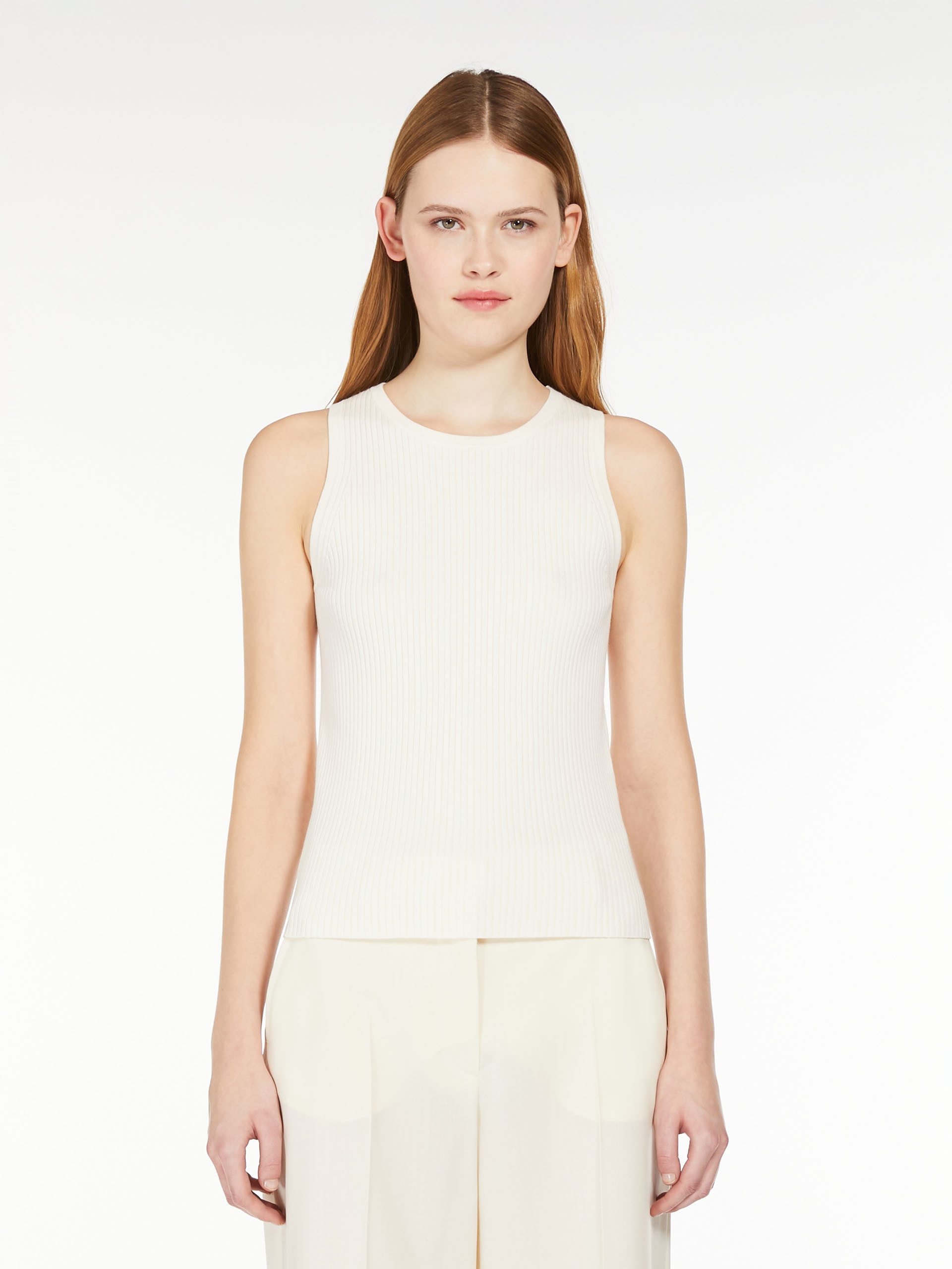 OLIMPO Rib-knit viscose top - 3
