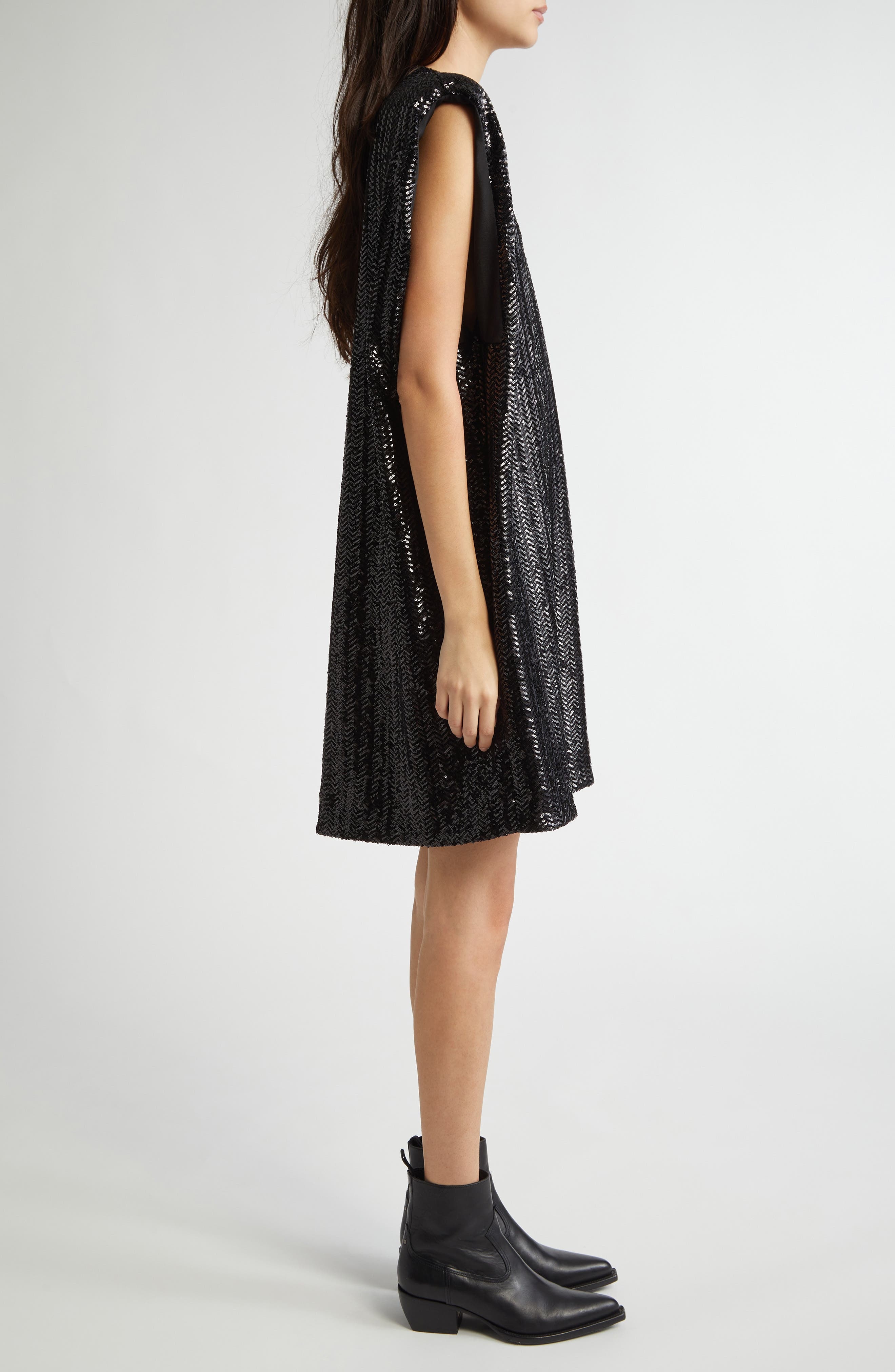 Golden Goose Journey Sequin Minidress in Black at Nordstrom - 3